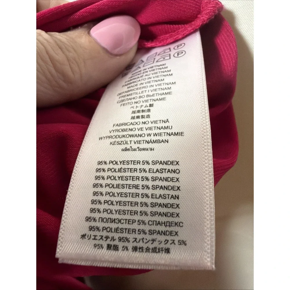 Michael Kors Womens Small Pink‎ Long Sleeve Top Zipper Shoulder Detail